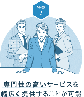 専門性の高いサービスを幅広く提供することが可能